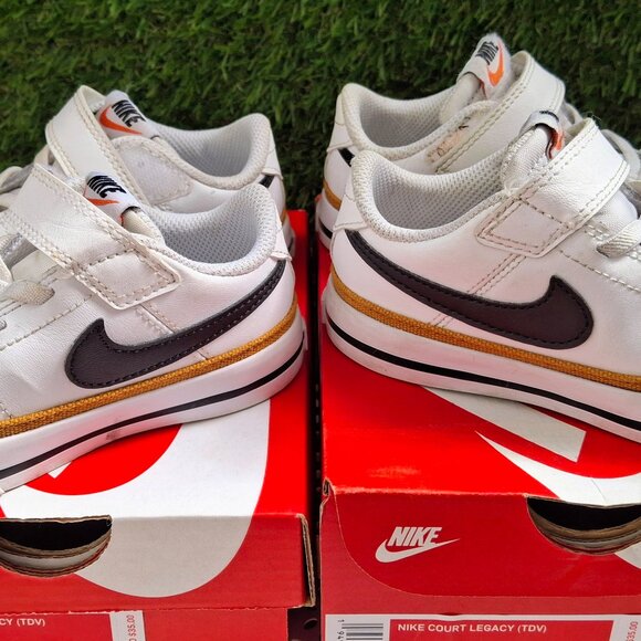 Toddler Nike Court Legacy White 7c + 8c - Picture 3 of 4